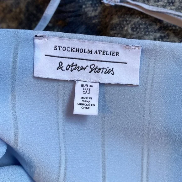 & Other Stories Blue Stripe Dress - Picture 5 of 12